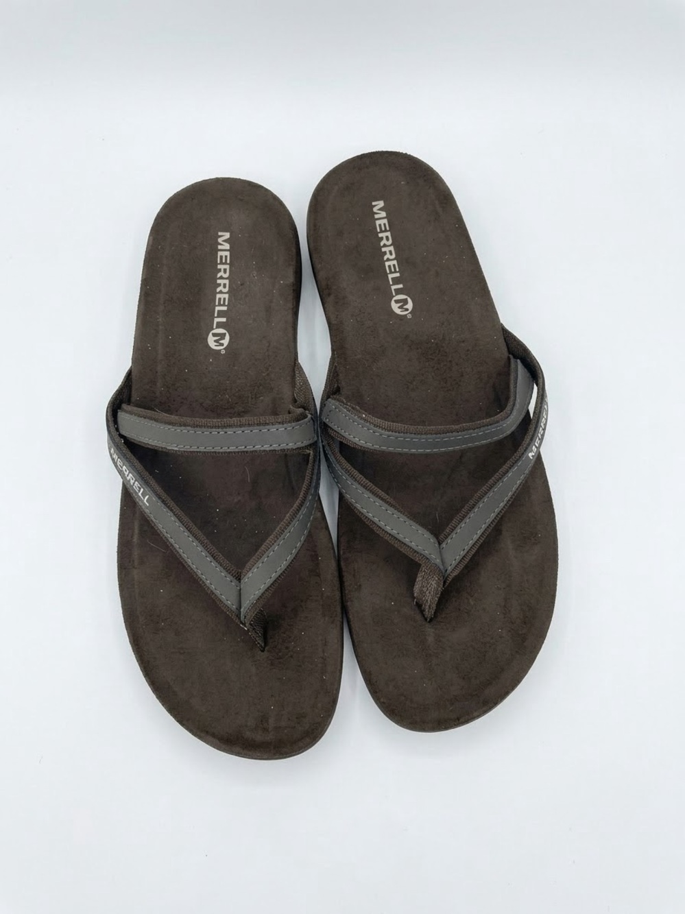 Merrell Dark Brown Comfort Thong Sandals Flip Flops Women’s Size 7 Gently Used